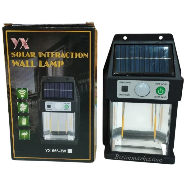 Güneş Enerjili Duvar Lambası YX-666 3W (5347)