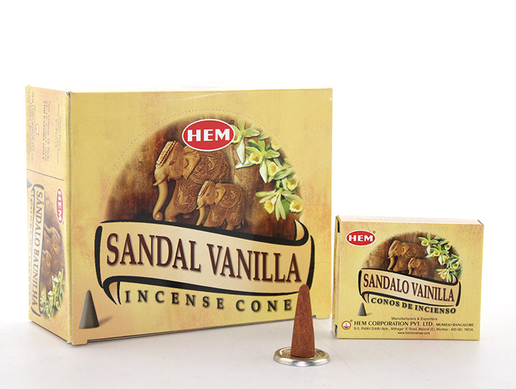 Sandalwood Vanilla Scented Cone Incense
