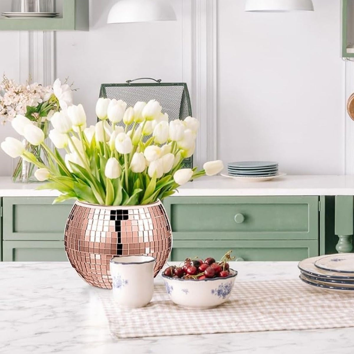Kare Bronz Cam Mozaik Fayans Çıkartmaları El İşi Kare Cam Fayans Kendinden Yapışkanlı Aynalı Dekor Panel 30x30 Cm (5347)