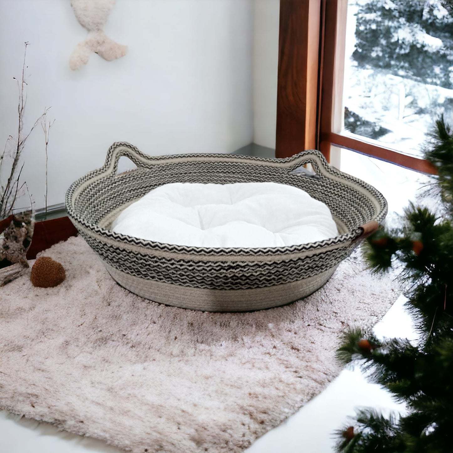 Decohandy 40 cm Fiber Cat Bed