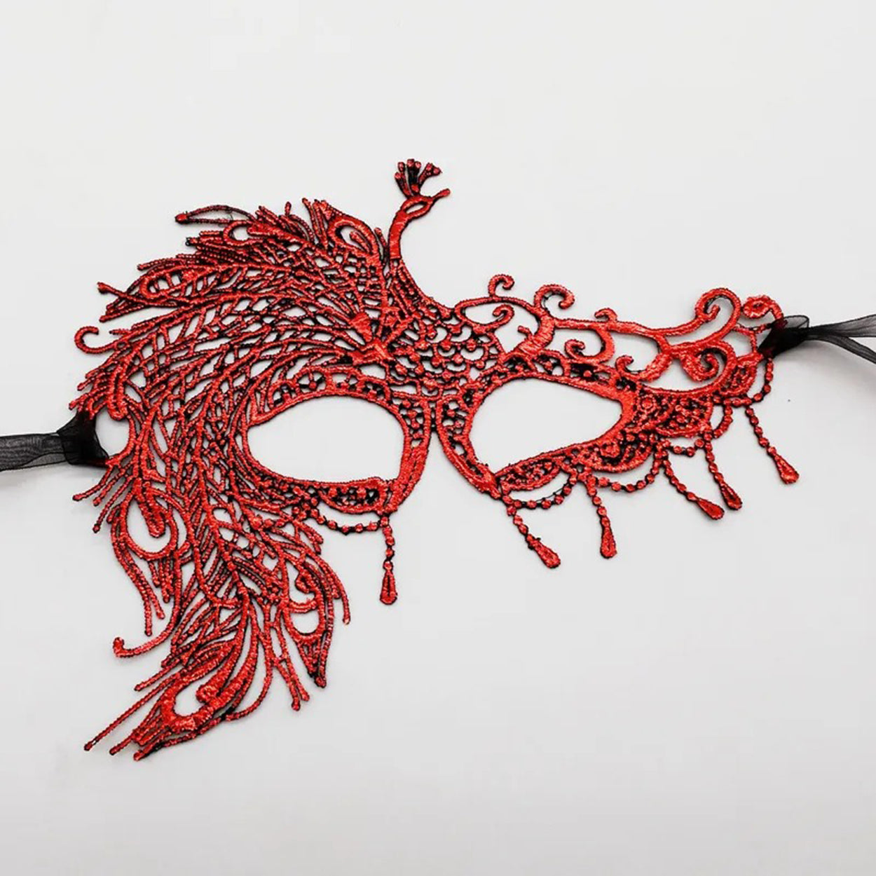 Red Lace Masquerade Mask No. 4