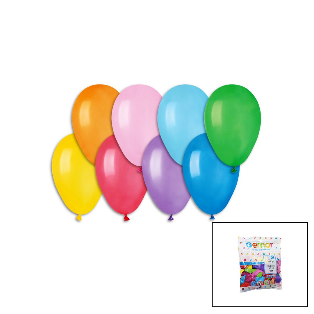 CLASSIC COLORED BALLOON 7 INCH - 19CM - 100PCS (5347)