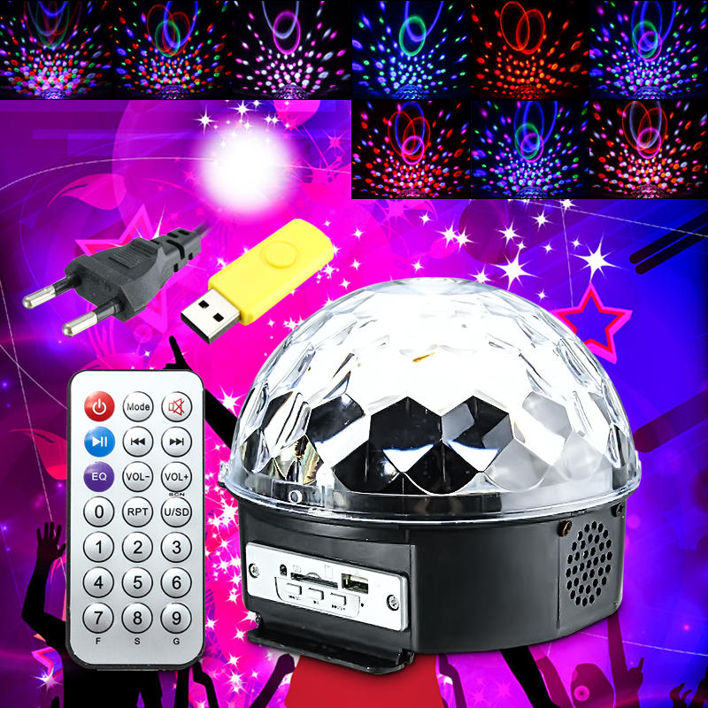 Küre Disko Topu Müzik Çalar Renkli Lazer Işıklı Bluetooth (5347)