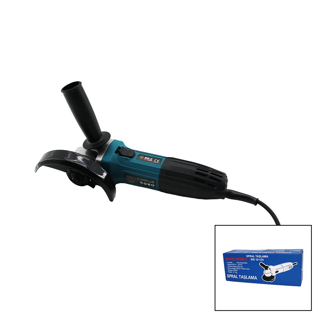 BOXED SPEED ADJUSTABLE 1000W ANGLE GRINDER 125MM - 5500/11000/minute WS-10-125 (5347)