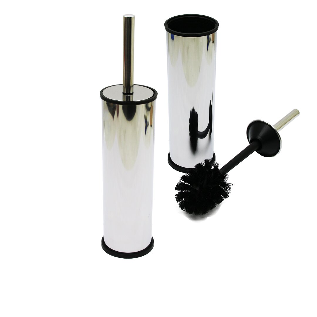 MICRO-1 ECO METAL TOILET WC BRUSH SET FLAT LID (5347)