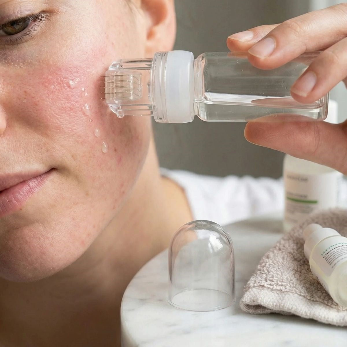 Mikro İğne 64 lü Cilt Bakım Serumu - Yüz ve Boyun için Anti-Aging, Gözenek Sıkılaştırıcı Serum (5347)