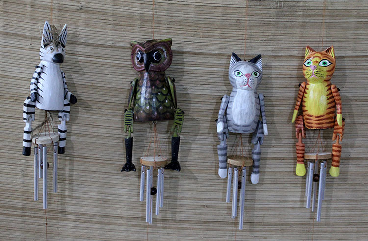 Wooden Animal Figure Wind Chime Model 2