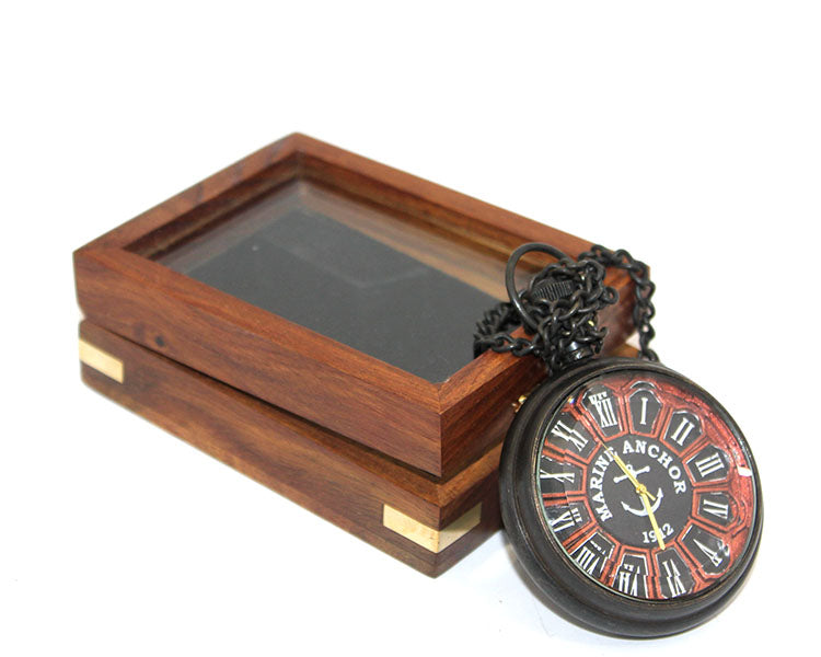 Pocket Watch with Wooden Box Model 2