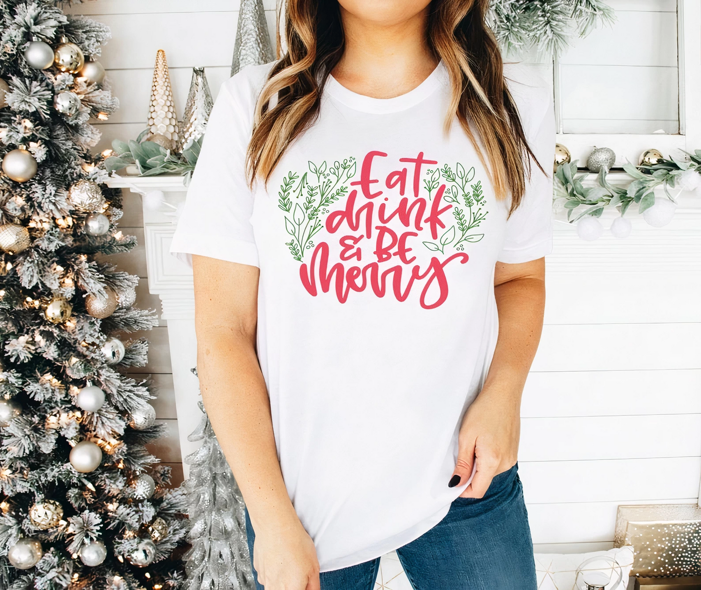Special Design T-shirt for Christmas - White