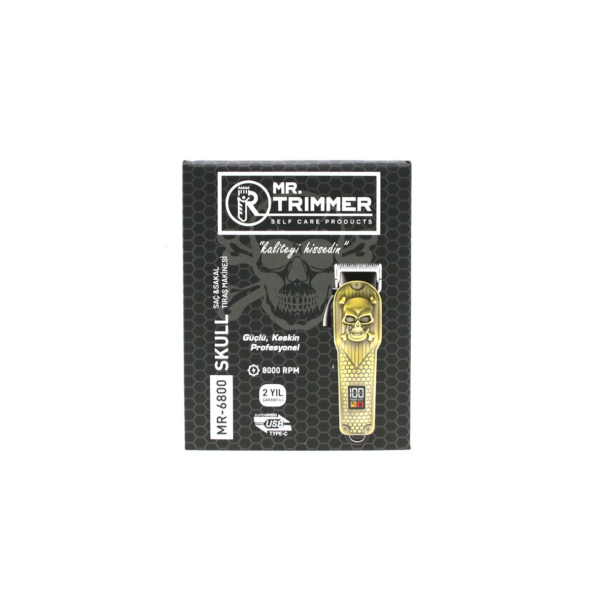 SAÇ - SAKAL KESME TRAŞ MAKİNESİ AYARLANABİLİR BIÇAK - 0,1MM-0,5MM 8000RPM 6 FARKLI KESİM MR-6800 (5347)