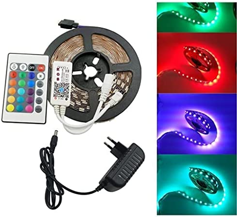 شريط إضاءة ليد بطول 5 أمتار بتحكم عن بعد، RGB متحرك (5347)