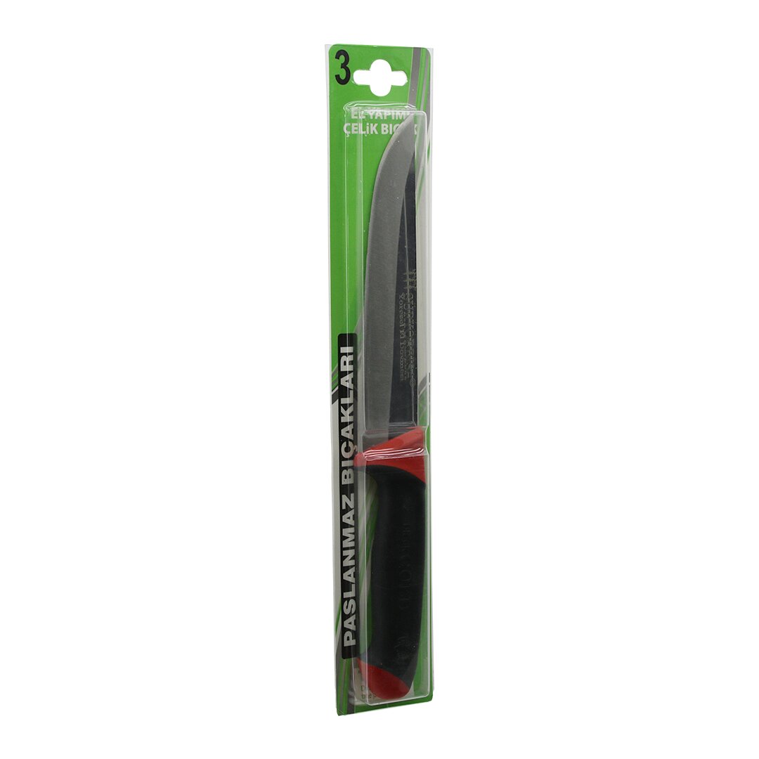 SÜRYÖRBİSA NO-3 BUTCHER MEAT KNIFE - SACRIFICE DOUBLE-COLORED PLASTIC HANDLE (5347)