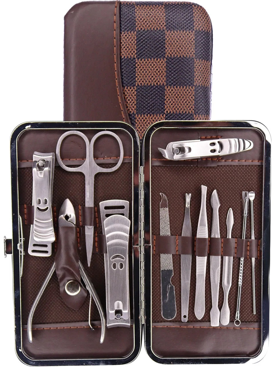 Nail Clipper Nail Care Set with Leather Pouch 12 Piece Set (5347)