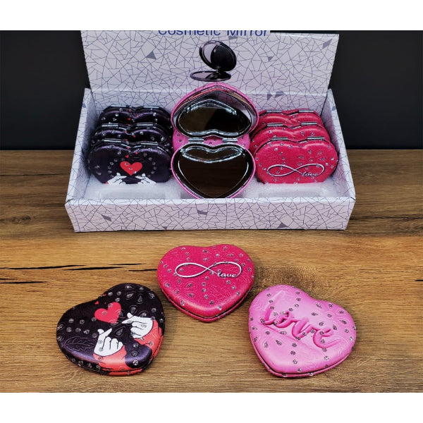Heart-Shaped Love Design Pocket Mirror