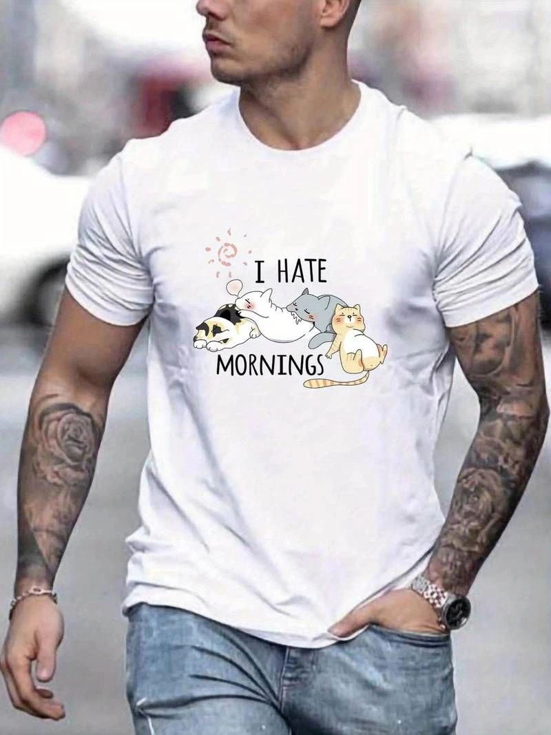 Unisex Printed Oversize T-Shirt - White