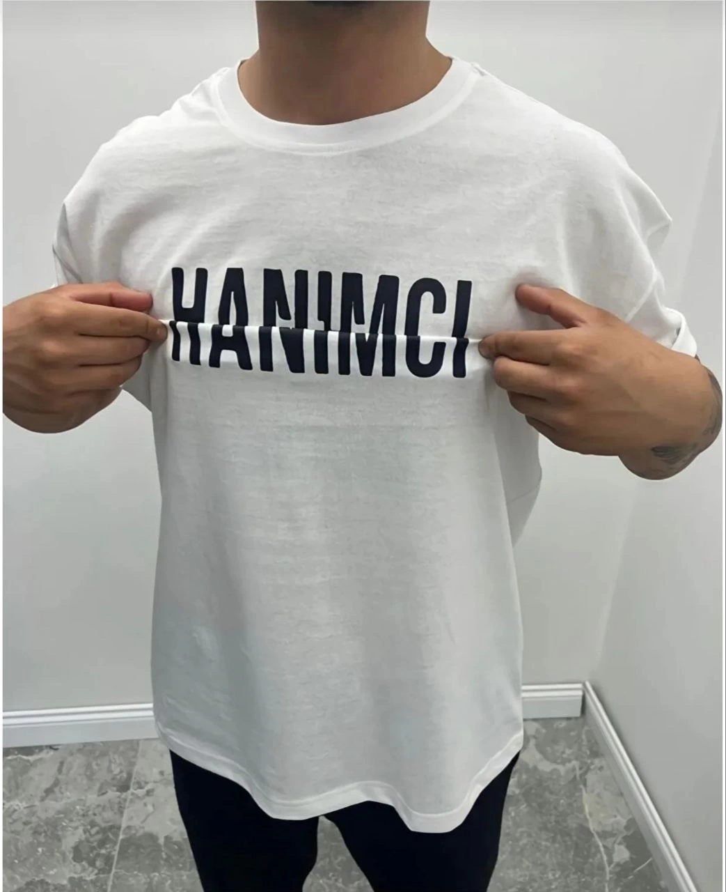 Unisex Crew Neck Foldable Printed T-Shirt - White