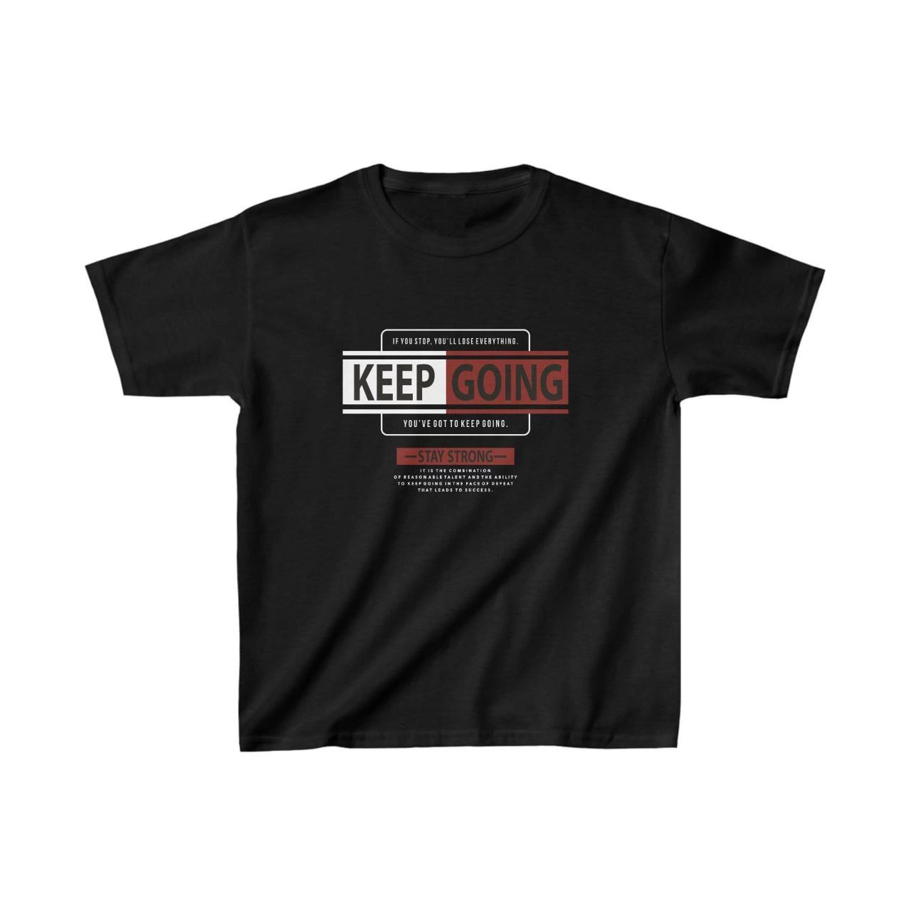 Unisex Kids' Printed T-Shirt - Black