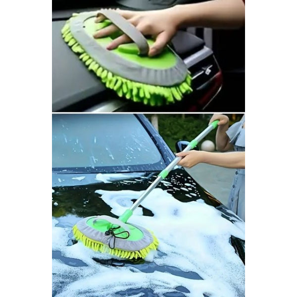 فرشاة غسيل سيارات مايكروفايبر بقطعة قماش احتياطية