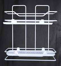 ZAMBAK 2-TIER SHELF BLACK WHITE (5347)