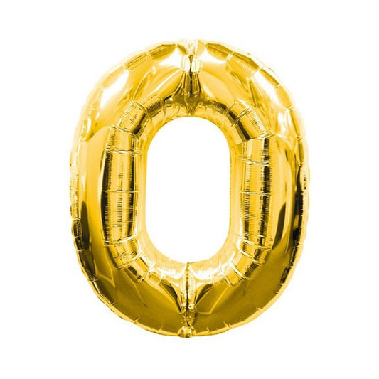 Gold Foil Number Balloon 1 Meter