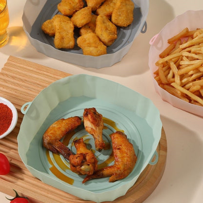 Starixa® Renkli Isıya Dayanıklı Yıkanılabilir Silikon Fırın Ve Airfryer Kare Model Pişirme Matı 20 Cm