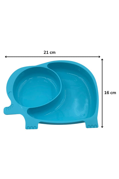 Starixa® Bebek ve Çocuk için Sevimli Fil Model Desenli Yemek Bebek Mama Kabı Bölmeli Tabak
