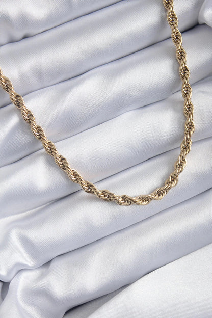 Mey İthalat® 316L Çelik Gold Renk 60 cm Burgu Model Kadın Kolye