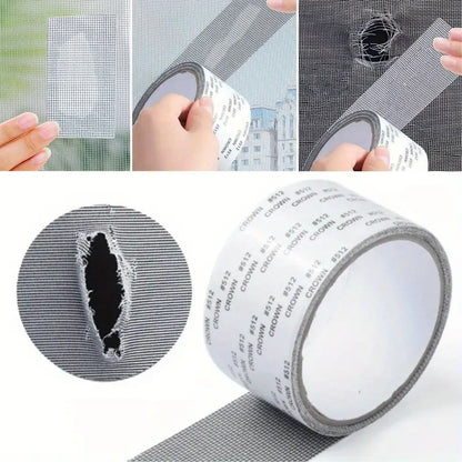 Starixa® Güçlü Yapışkanlı Pencere Tamir Bandı, Böcek Önleyici Yama Bandı 2 mt x 5 cm