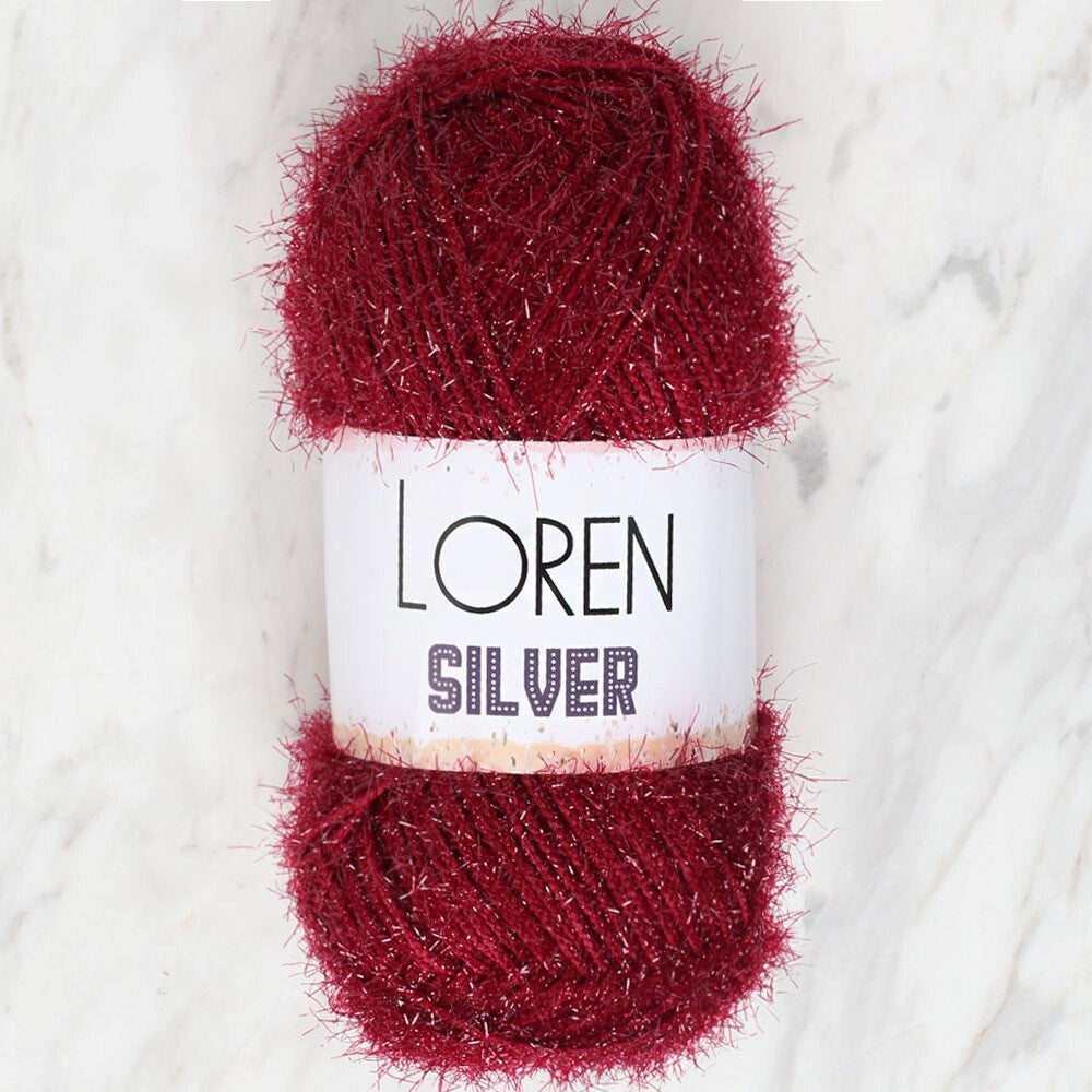 Loren Silver خيط حياكة يدوي بلون البرقوق - RS0026 - 34083