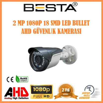 2 MP Ahd 1080P Gece Görüşlü 12 Kameralı Güvenlik Sistemi