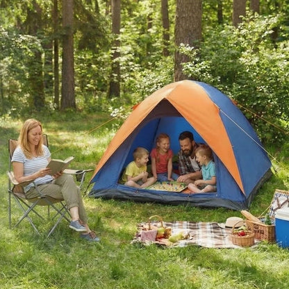 Starixa® 4 Kişilik Manuel Kurulum Gölgelikli Kamp Çadırı - Aile, Doğa, Piknik ve Outdoor 200x200x135 cm