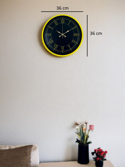 36 Cm Standart Sarı Duvar Saati