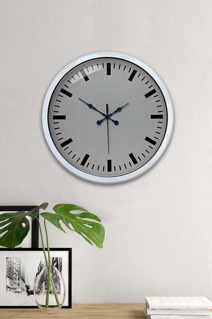 40 Cm Metal  Beyaz Modern Duvar Saati