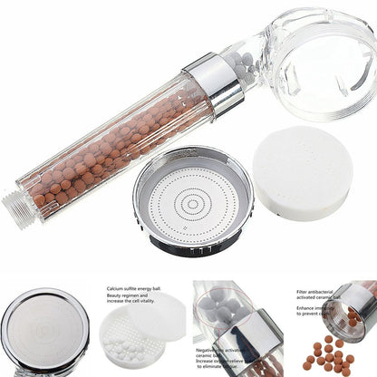 Starixa® %50 Su Tasarruflu ve Arıtmalı Doğal Taşlı Banyo El Duş Başlığı