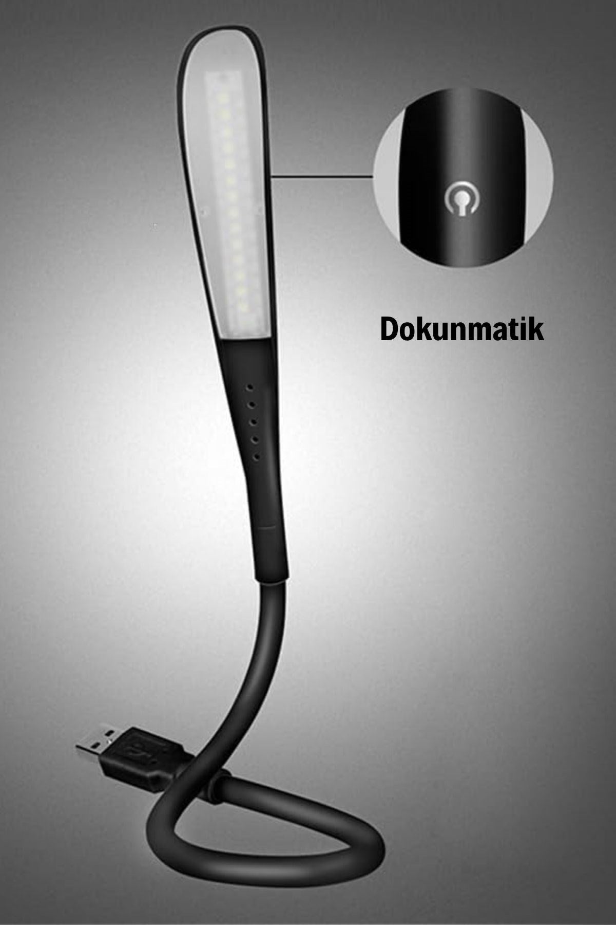 Starixa® USB Girişli 14 Ledli 3 Kademeli Dokunmatik Masa/Kitap Okuma Lambası Ledi Siyah