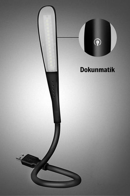 Starixa® USB Girişli 14 Ledli 3 Kademeli Dokunmatik Masa/Kitap Okuma Lambası Ledi Siyah