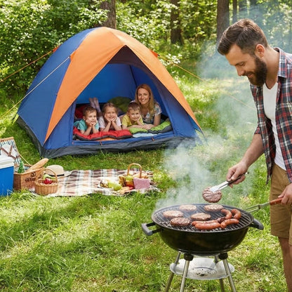 Starixa® 4 Kişilik Manuel Kurulum Gölgelikli Kamp Çadırı - Aile, Doğa, Piknik ve Outdoor 200x200x135 cm