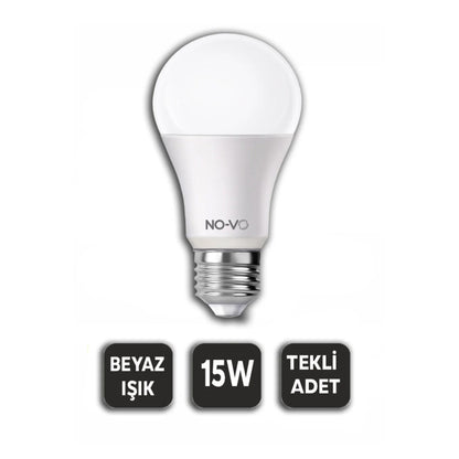 10 ADET 15W BEYAZ LED AMPUL 1200LM 6500K 15.000 SAAT ÖMÜR (5347)