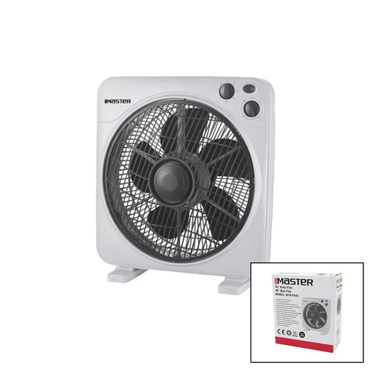 10 İNÇ  KUTU FAN  VANTİLATÖR  3 KADEME HIZ   6 PLASTİK KANAT 38W  60DK.ZAMAN AYARLI MTR-F610 (5347)