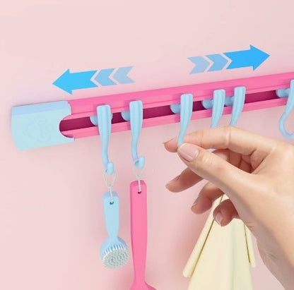 10 Kancalı Raylı Mutfak ve Banyo Düzenleyici Askı 30 cm (5347)
