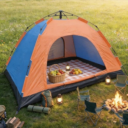 10 Kişilik Otomatik Kurulum Kamp Çadırı - Outdoor , Suya Dayanıklı Hızlı Kurulum Piknik ve Doğa İçin Geniş Aile Çadırı 300x300x170 cm (5347)