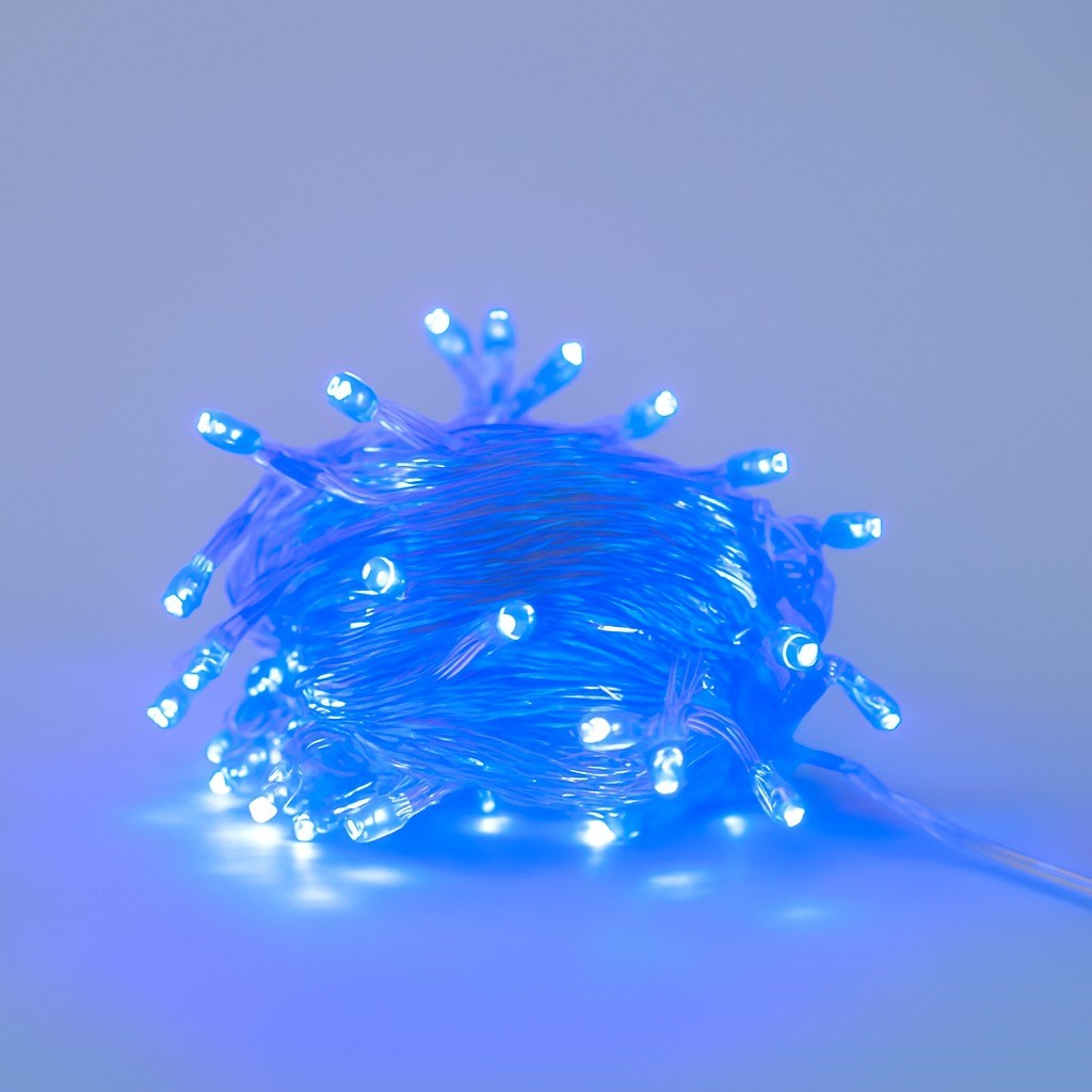 10 Metre 100 Ledli 8 Fonksiyonlu Dekoratif Lambader Mavi Lamba (5347)
