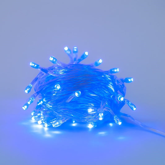 10 Metre 100 Ledli 8 Fonksiyonlu Dekoratif Lambader Mavi Lamba (5347)
