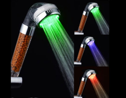 Color-Changing LED Energy-Saving High-Pressure Shower Head (5347)