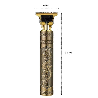 Starixa® Vintage Görünümlü Güçlü 4 Farklı Başlıklı USB ŞarjlI Manuel Tıraş Makinası