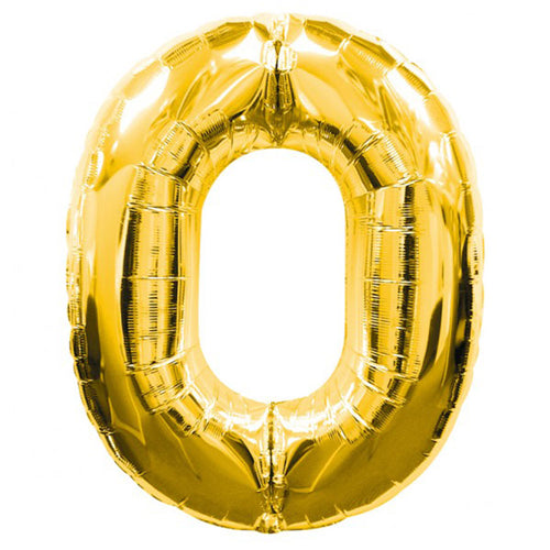 0 Rakamlı Folyo Balon Gold Renk  40 inç (5347)