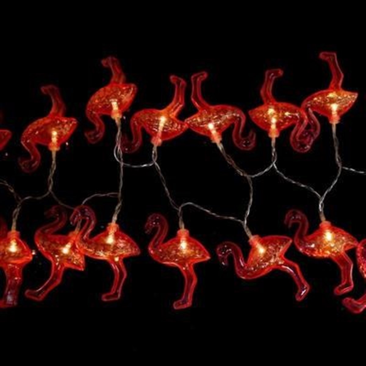 10'lu Pilli Led Flamingo Dekoratif Işık Zinciri Aydınlatma 1,5 Mt (5347)