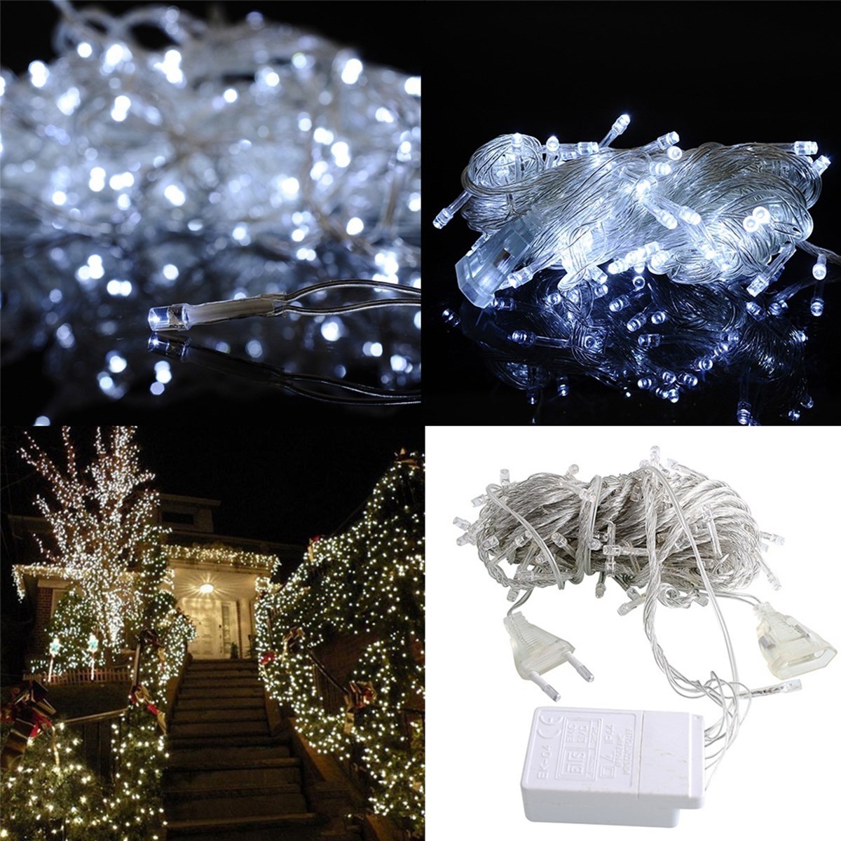 100 Ledli 8 Fonksiyonlu 10 Metre Led Aydınlatma Dekor Lambası (beyaz) (5347)