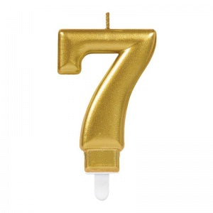 7 Number Candle Gold Color (5347)