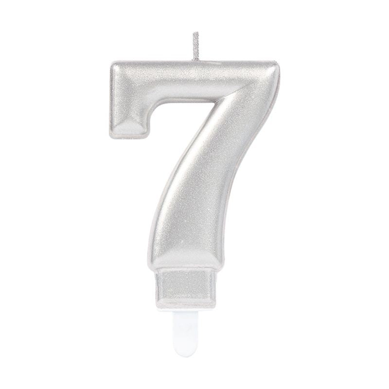 7 Number Candle Silver (5347)